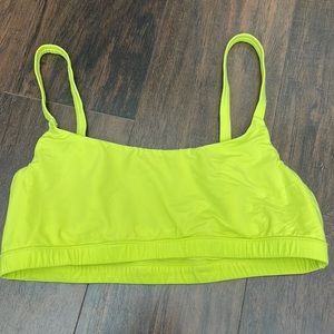 SKIMS FITS EVERYBODY SCOOP BRALETTE LIME GREEN/NEON YELLOW